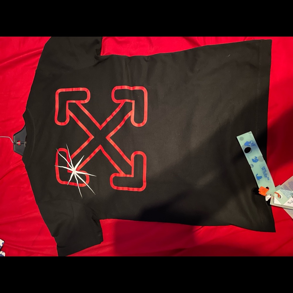 Off white Virgil Abloh Tee . 2021 season short sleeve shirt